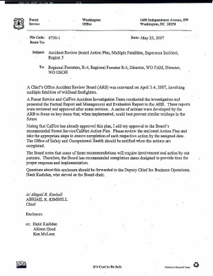 Accident Review Board Action Plan